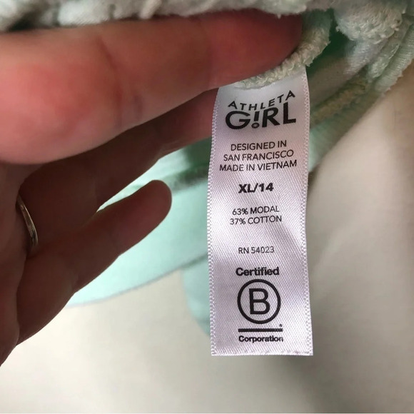 Athleta Girl Mint Green Hoodie Size XL (14) - Picture 6 of 6